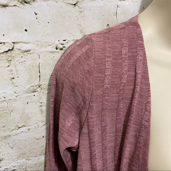Lularoe Rose Pink Striped Sarah Duster Cardigan - Picture 2 of 6